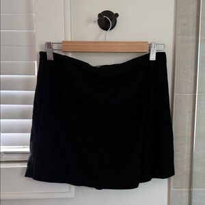 Abercrombie & Fitch Black Linen Mini Skort